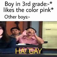 Image result for Pink Shirt Guy Meme