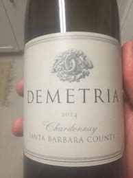 Image result for Demetria Chardonnay Santa Barbara County