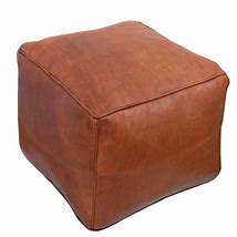 Image result for Square Leather Pouf