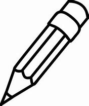 Image result for School Pencil Clip Art Black and White