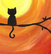 Image result for Cute Cat Paintings Simple