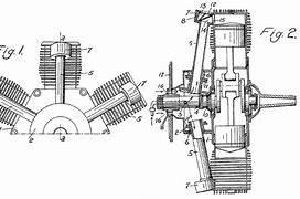 Image result for Rotary Airplane Engine Drawing