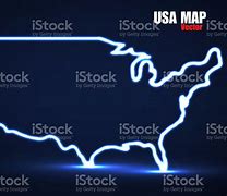 Image result for Glowing Outline Us Map