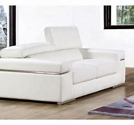 Image result for Canape Cuir Blanc 2 Places