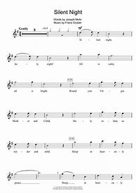 Image result for Silent Night Flute Sheet Music