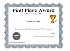 Image result for 1st Place Award Certificate