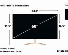 Image result for 60 Inch TV Measurements