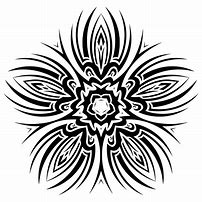 Image result for Tribal Flower Clip Art Black and White