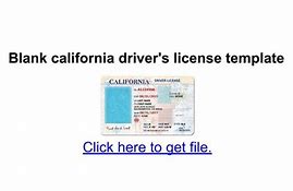 Image result for Blank California ID Template