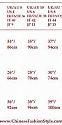 Image result for China Apparel Size Chart