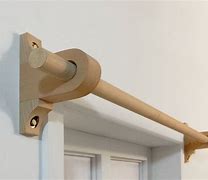 Image result for Wooden Curtain Rods and Brackets