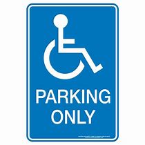 Image result for Handicap Parking Only Sign