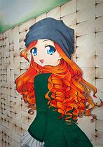 Image result for Anime Girl with Curly Red Hair