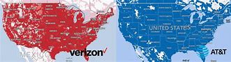 Image result for AT&T and Verizon Coverage Map