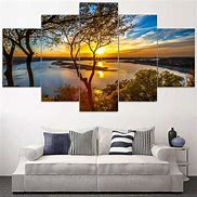 Image result for 5 Panel Wall Art Landscape of Trees