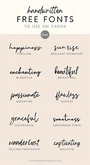 Image result for Simple Calligraphy Fonts Canva