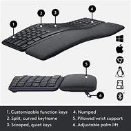 Image result for Logitech Ergo K860 Wireless Ergonomic Keyboard