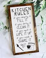 Image result for Kitchen Rules Sign