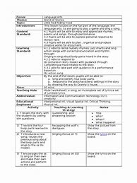 Image result for Lesson Plan Examples Year 3