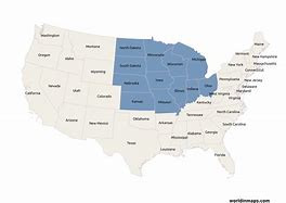 Image result for Midwest Map USA States