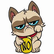 Image result for Cartoon Grumpy Cat Sitting
