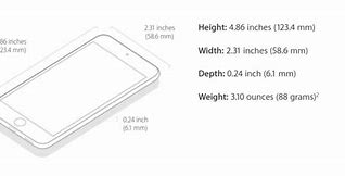 Image result for iPod 7 Dimensions