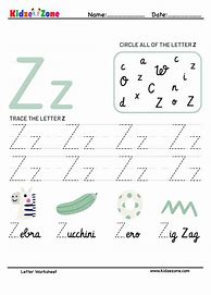 Image result for Letter Z Tracing Sheet