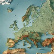 Image result for Detailed Relief Map of Europe