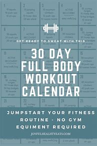 Image result for 30-Day Workout Challenge Printable Calendar