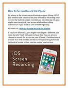 Image result for What Does Screen Record Button Look Like On iPhones