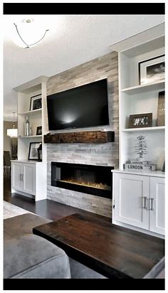 #lounge #room #ideas #modern #fireplaces #loungeroomideasmodernfireplaces | Built in shelves living room, Feature wall living room, Living room built ins