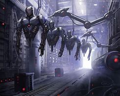 Image result for Futuristic War Robot Factory