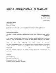 Image result for Letter regarding Breach of Contract