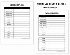 Free Printable Football Roster The Tomkat Studio Blog