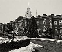Image result for Allentown State Hospital Front Snow Lawn