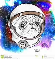 Image result for Astronaut Pug Colorable