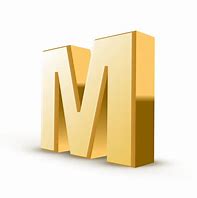Image result for M 3D Logo Gold