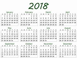 Image result for 2018 Calendar Excel