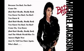 Image result for Michael Jackson Bad Song