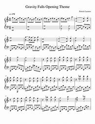Image result for Gravity Falls Op Theme Piano Music Sheet