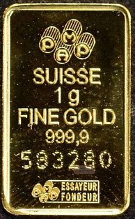 Image result for 1 Gram Pamp Suisse Gold Bar