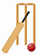 Image result for Cricket Bat Ball and Wickets