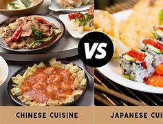 Image result for Chinese vs Japanese Food