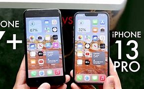 Image result for Comparison Photo of iPhone 7 Plus and iPhone 13 Pro