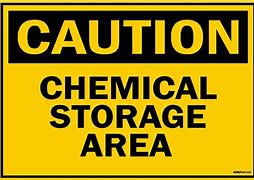 Image result for Cleaning Chemical Storage Area Sign
