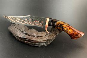 Image result for Copper and Brass Damascus Knife