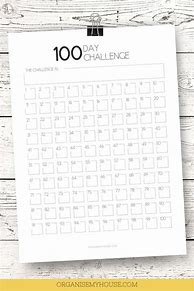 Image result for 100 Day Challenge Calendar