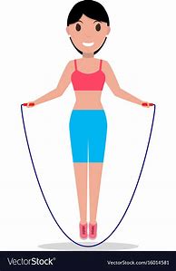 Image result for Cartoon Girl Skipping Rope