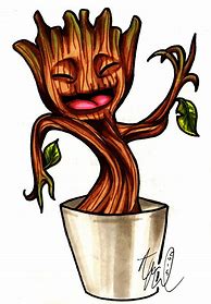 Image result for Baby Groot Detailed Drawing