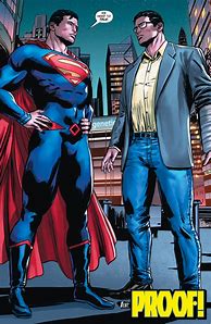 Image result for Superman and Clark Kent Side by Side Art